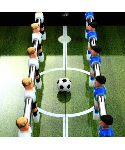 vidaXL Tavolo Calcio Balilla Nero 140x74,5x87,5 cm in Acciaio