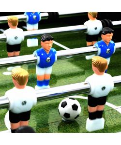 vidaXL Tavolo Calcio Balilla Nero 140x74,5x87,5 cm in Acciaio