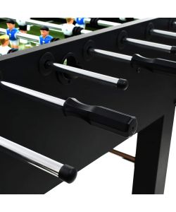 vidaXL Tavolo Calcio Balilla Nero 140x74,5x87,5 cm in Acciaio