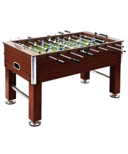 vidaXL Tavolo Calcio Balilla Marrone 140x74,5x87,5 cm in Acciaio