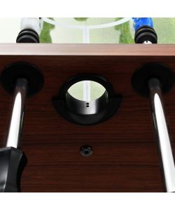 vidaXL Tavolo Calcio Balilla Marrone 140x74,5x87,5 cm in Acciaio