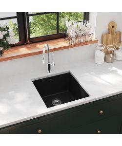 Lavello da Cucina in Granito Vasca Singola Nero