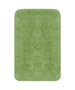 Set Tappetini per Bagno 3 pz in Tessuto Verde