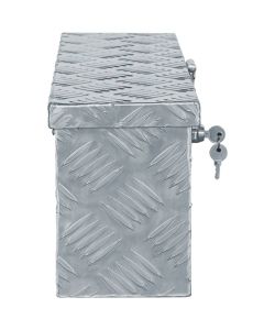  Cassetta in Alluminio 48,5x14x20 cm Argento