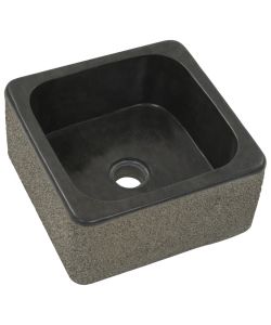 Lavandino 30x30x15 cm in Pietra di Fiume Nero