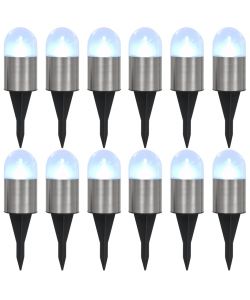 Lampade Solari da Terra 12 pz Luci a LED Bianche