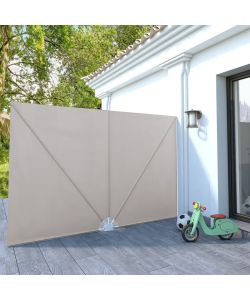 vidaXL Tenda Laterale Crema Pieghevole per Terrazza 300x200 cm