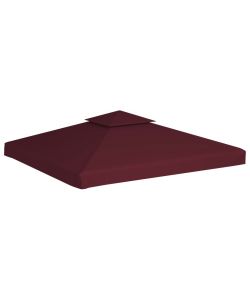 Copertura Superiore per Gazebo a 2 Strati 310g/mq 3x3m Bordeaux