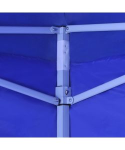 Tenda Pieghevole con 2 Pareti 3x3 m Blu