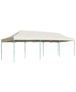 Gazebo Pieghevole Pop-Up 3x9 m Crema