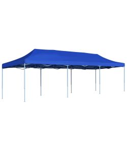 Gazebo Pieghevole Pop-Up 3x9 m Blu