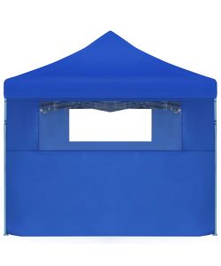 Tenda Pieghevole Pop-Up con 5 Pareti Laterali 3x9 m Blu