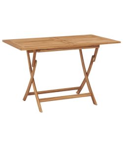 Tavolo Pieghevole da Giardino 120x70x75 cm in Massello di Teak