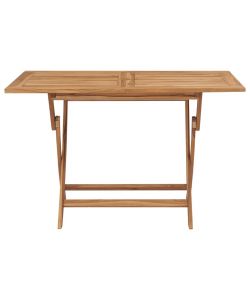 Tavolo Pieghevole da Giardino 120x70x75 cm in Massello di Teak