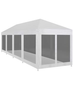 Tenda per Feste con 10 Pareti in Rete 12x3 m