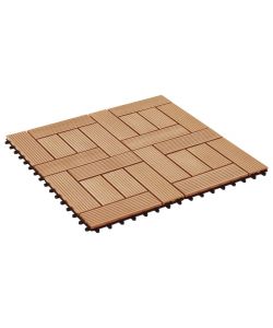 Piastrelle per Decking in WPC 11 pz 30x30cm 1mq Colore Teak 45027