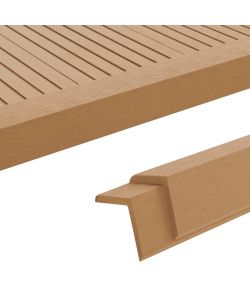 Profili Angolari per Decking in WPC 5pz 170cm Colore Teak