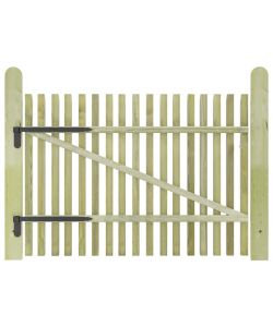 Cancello per Steccato in Legno di Pino Impregnato 100x75cm