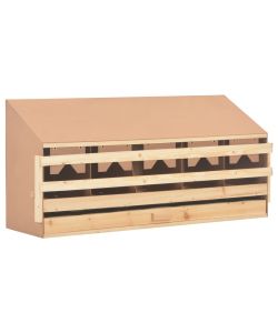 Casetta Cova per Galline 5 Scomparti 117x33x54cm Legno di Pino