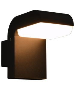 Lampada da Parete da Esterno a LED 9 W Nera Ovale