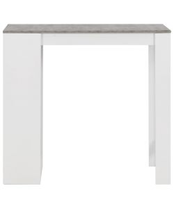 Tavolo da Bar con Ripiano Bianco 110x50x103 cm 151457