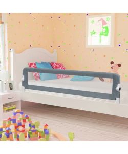 Sponde Letto di Sicurezza Bambini Grigio 180x42cm Poliestere