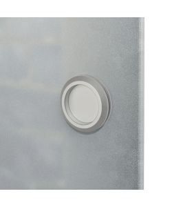 Porta Scorrevole in Vetro e Alluminio 178 cm Argento