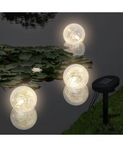 Set 3x lampada galleggiante solare a LED per laghetto piscina