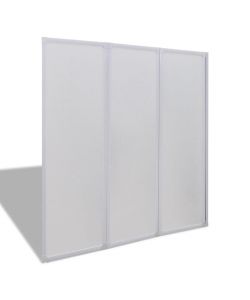 Doccia da bagno a parete 141x132 cm 3 Pannelli pieghevoli