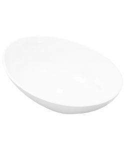 Lavello in Ceramica di Lusso Bianco Ovale 40 x 33 cm