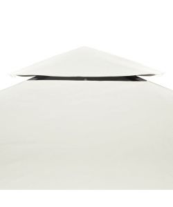 Telo di Ricambio per Gazebo 310g/mq Bianco Crema 3x4m