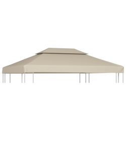 Telo di Ricambio per Gazebo 310g/mq Beige 3x4m