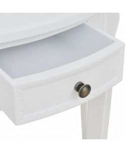 Tavolo Consolle con Cassetto Semicircolare Bianco