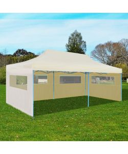 Tenda per Feste Pop-Up Pieghevole Crema 3 x 6 m