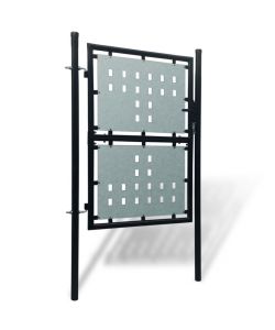 Cancello per Recinzione Singolo Nero 100 x 250 cm