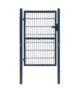Cancello da Giardino 2D (Singolo) Grigio Antracite 106 x 190 cm