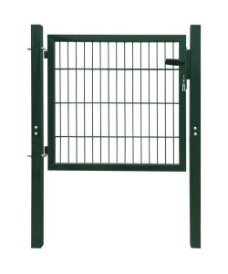 Cancello da Giardino 2D (Singolo) Verde 106 x 130 cm