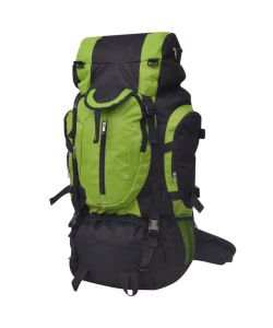 Zaino da Escursioni XXL 75 L Nero e Verde