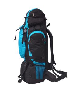 Zaino da Escursioni XXL 75 L Nero e Blu