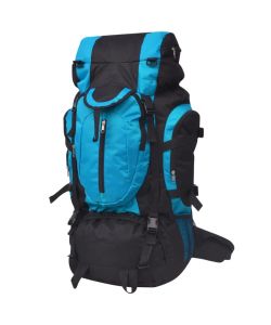 Zaino da Escursioni XXL 75 L Nero e Blu