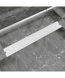 Canaletta Drenaggio Lineare Bolle Doccia 830x140mm Acciaio Inox
