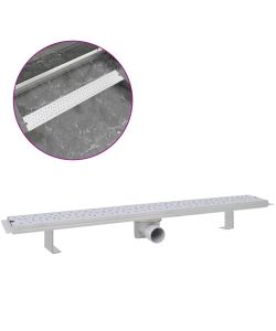 Canaletta Drenaggio Lineare Bolle Doccia 830x140mm Acciaio Inox