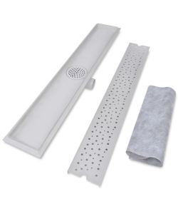 Canaletta Drenaggio Lineare Bolle Doccia 830x140mm Acciaio Inox