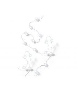 Lumineo Luci Fiocco di Neve 40 LED a Batteria - Bianco Freddo - 195 cm