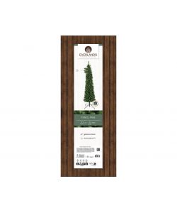 Everlands Albero di Natale Slim Pencil Verde 210 cm - Base in Metallo