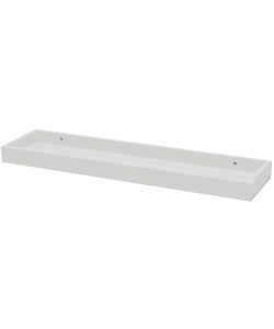 Mensola contenitore legno bianco 40x600x150 mm design moderno