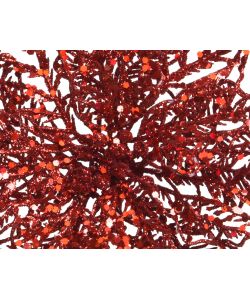 Clip stella di Natale rosso glitter