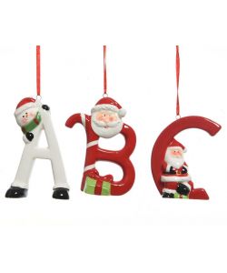 Addobbo lettera decorazioni di Natale assortite