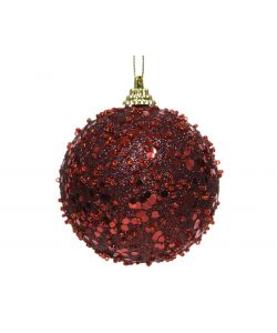 Sfera diam. mm 80 colori rosso glitter