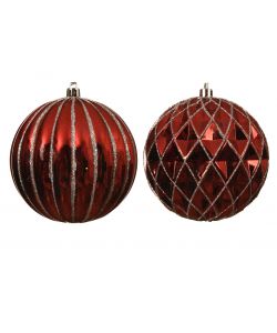 Sfera decorazione glitter colore rosso